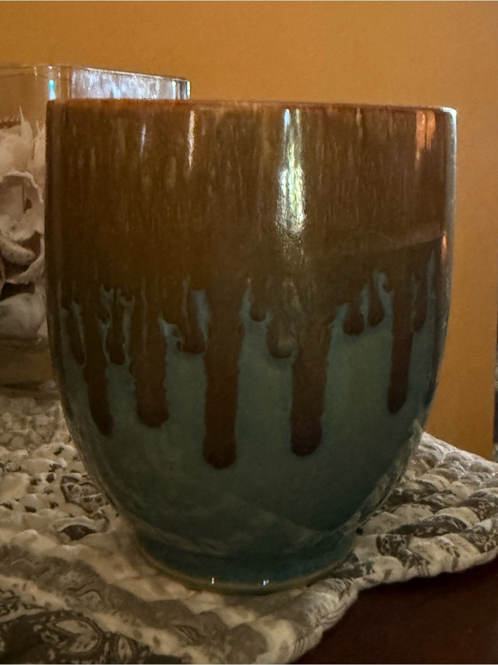 Looks like Bill Campbell Pottery 4” candle